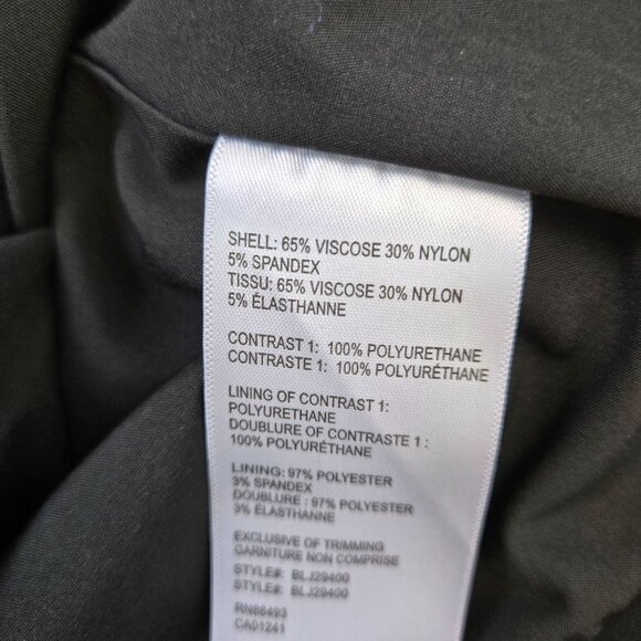 Blanc Noir Gayatri Viscose Blend One Button Hooded Blazer Jacket Size Small - Picture 7 of 7